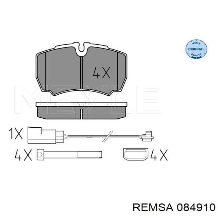 0849.10 Remsa pastillas de freno traseras