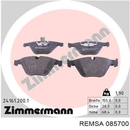 Pastillas de freno delanteras BMW 3 E90