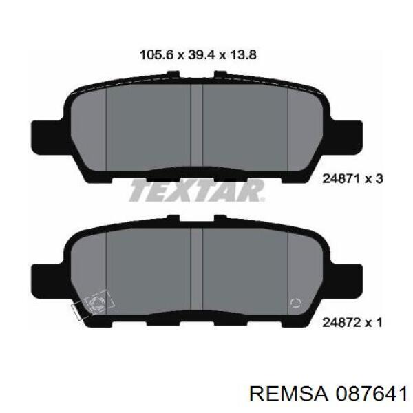 Pastillas traseras de freno Remsa 087641 precio, desde 29,15 EUR