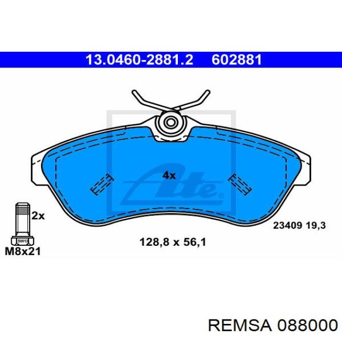 Pastillas freno delanteras Remsa 088000 precio, desde 26,18 EUR