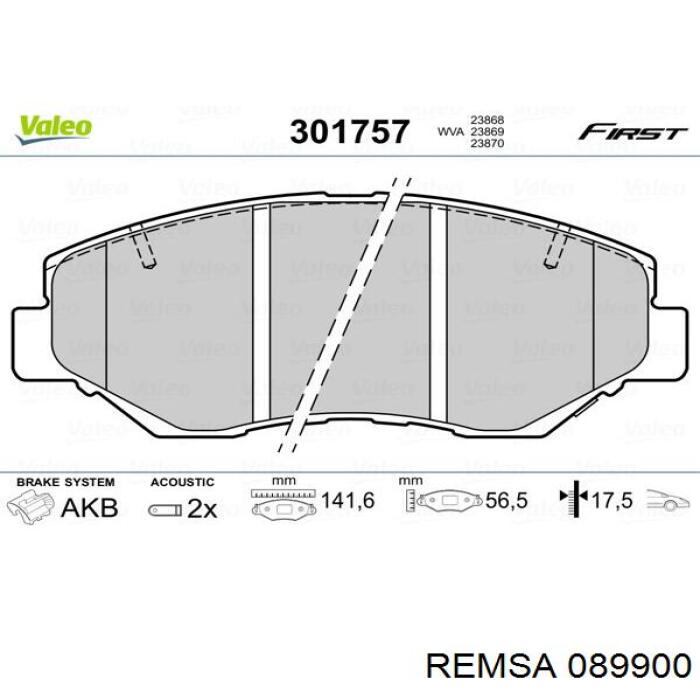 Pastillas freno delanteras Remsa 089900 precio, desde 32,88 EUR