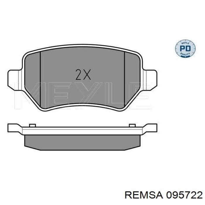 Comprar 095722 Remsa Pastillas de freno traseras