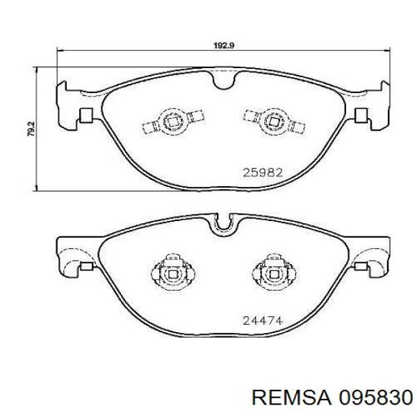 095830 Remsa pastillas de freno delanteras