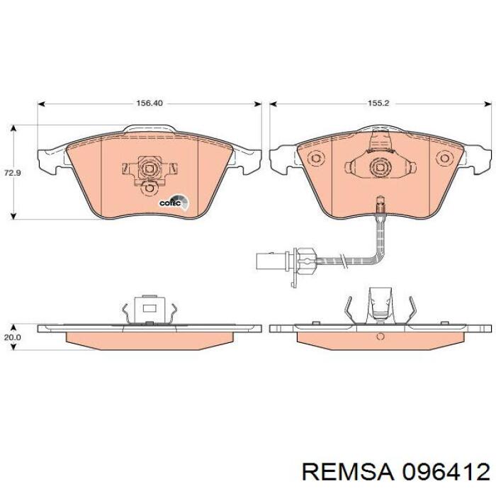 Pastillas freno delanteras Remsa 096412 precio, desde 41,82 EUR