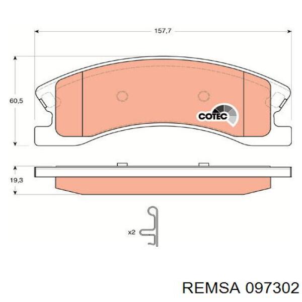 Comprar 097302 Remsa Pastillas delanteras de freno