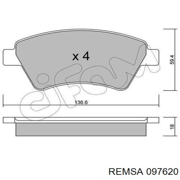 097620 Remsa Pastillas delanteras