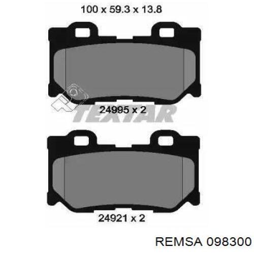 098300 Remsa pastillas de freno delanteras