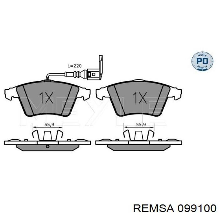 Pastillas traseras de freno Remsa 099100 precio, desde 24,33 EUR