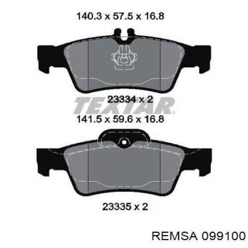 Comprar 099100 Remsa Pastillas de freno traseras