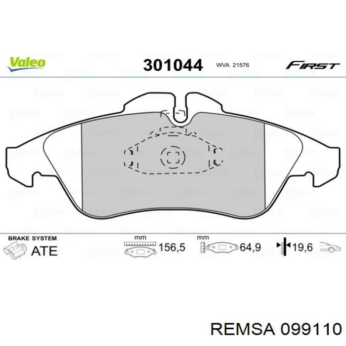 Comprar 099110 Remsa Pastillas de freno traseras