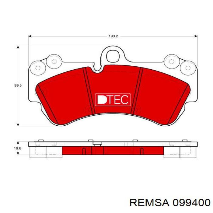 0994.00 Remsa pastillas de freno delanteras