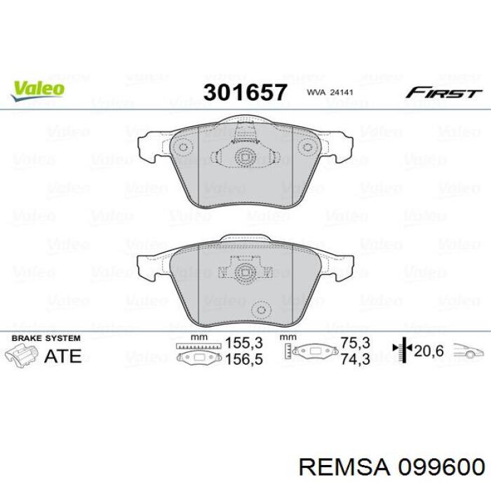 Comprar 099600 Remsa Pastillas de freno traseras