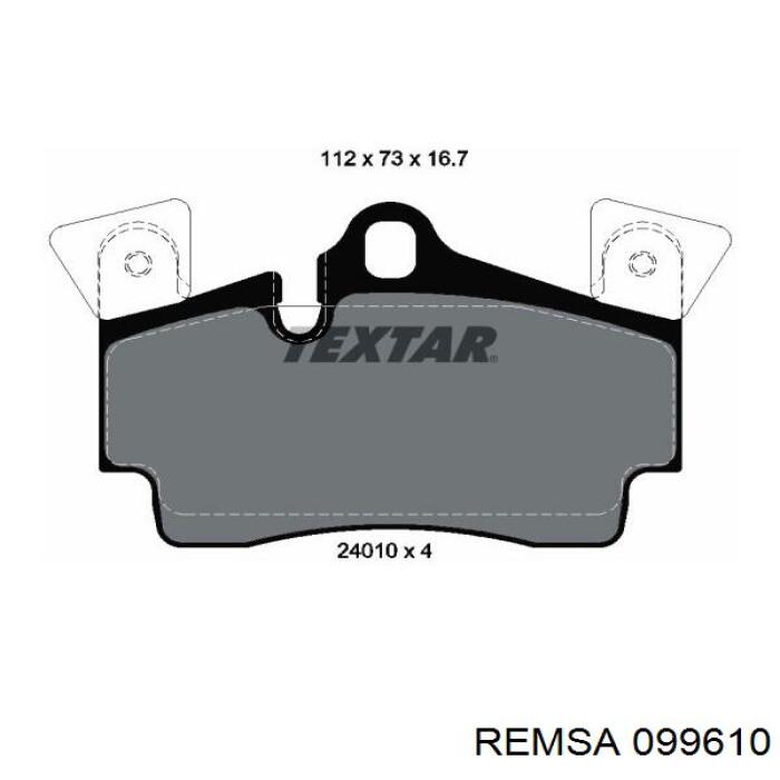 0996.10 Remsa pastillas de freno traseras
