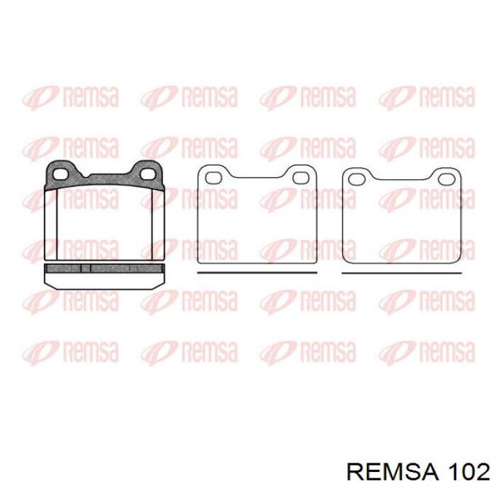102 Remsa pastillas de freno delanteras