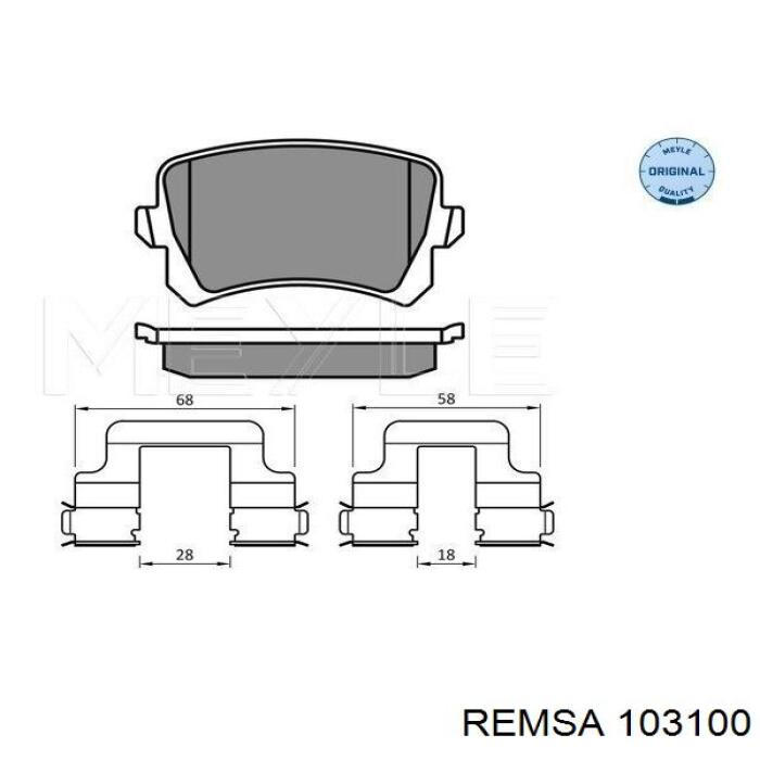 103100 Remsa Pastillas freno traseras
