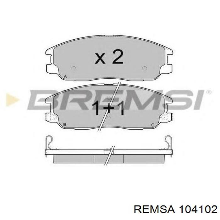 104102 Remsa Pastillas delanteras