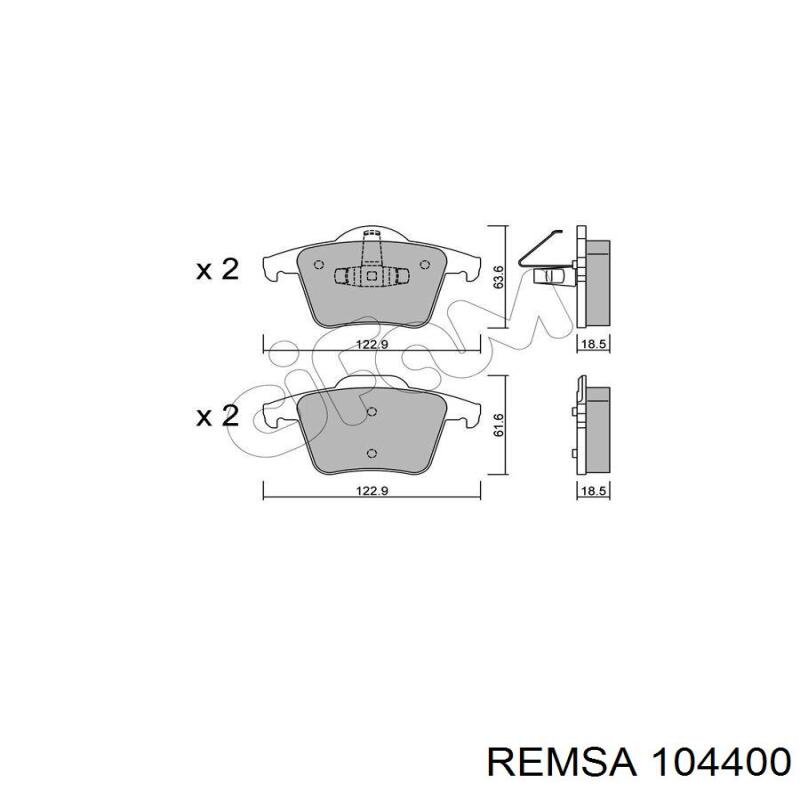 Pastillas traseras Remsa 104400