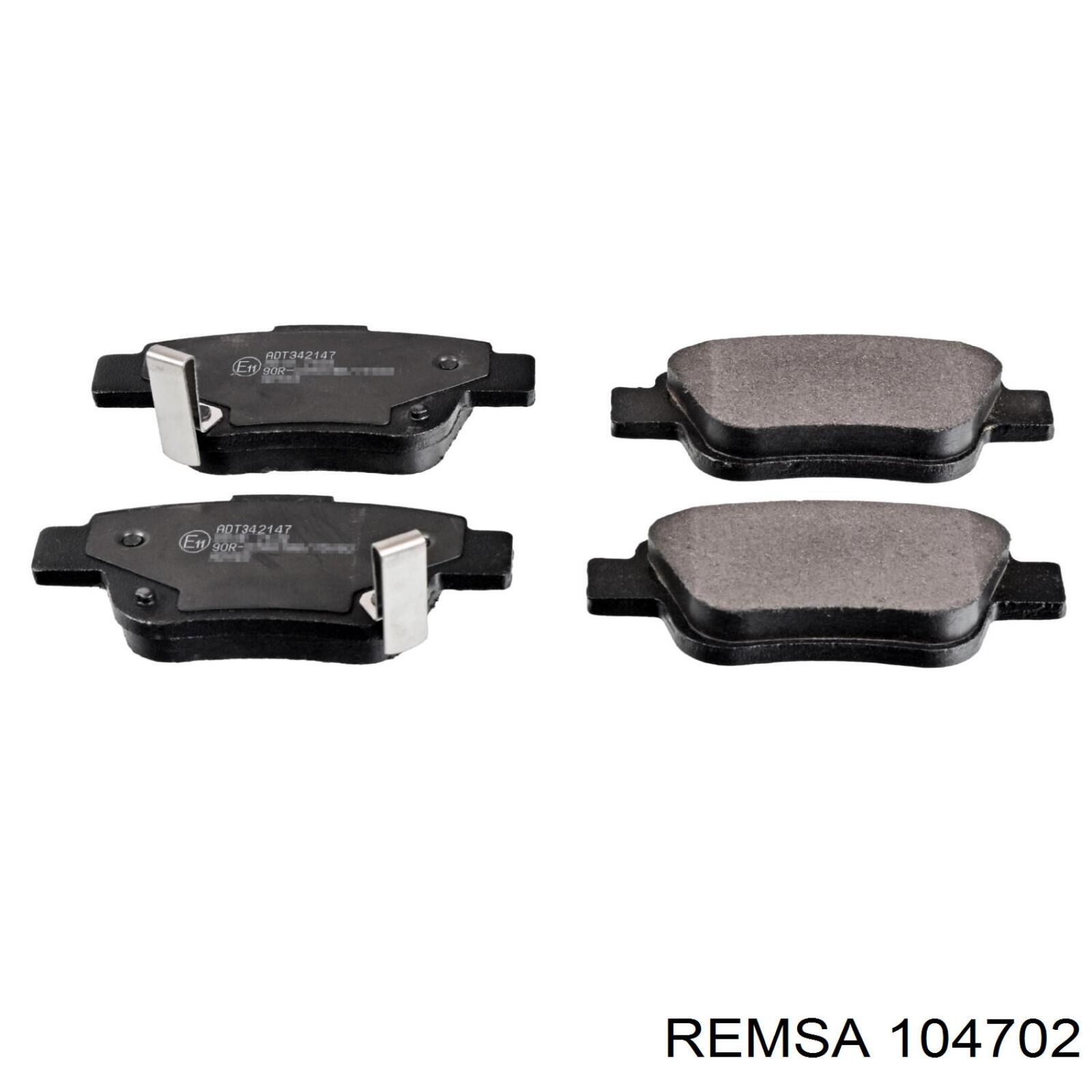 104702 Remsa Pastillas freno traseras