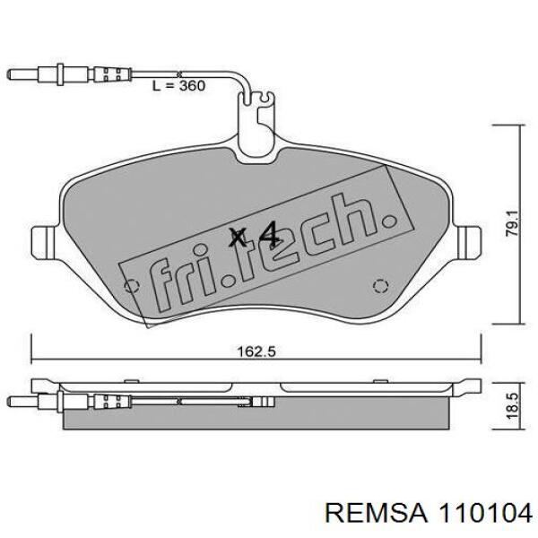 Pastillas de freno delanteras REMSA 110104