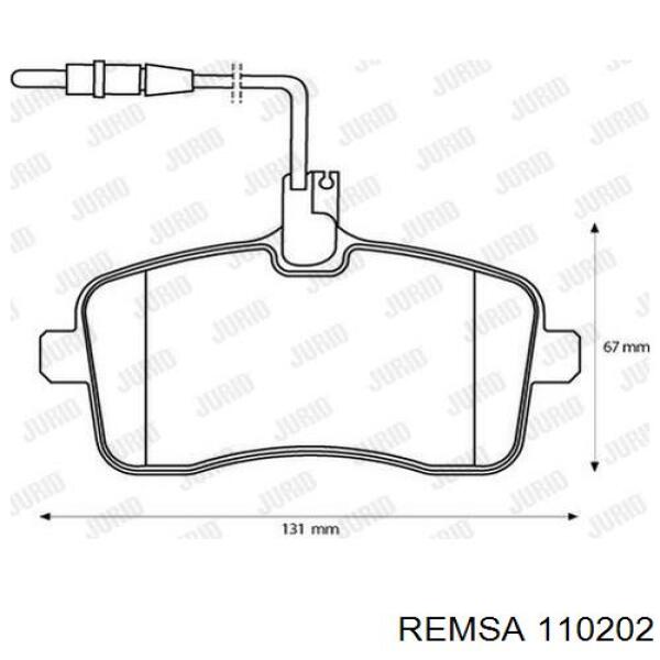 Pastillas de freno 110202 Remsa