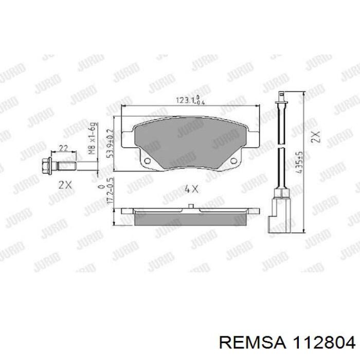 68147681AB Chrysler Pastillas delanteras