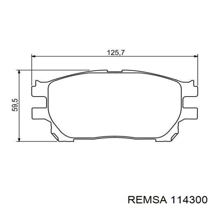 114300 Remsa pastillas de freno delanteras