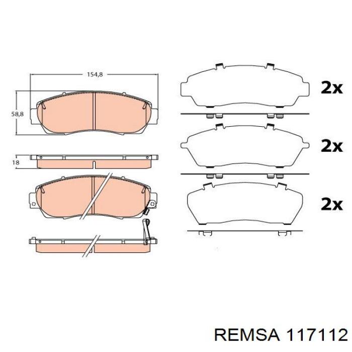 Pastillas freno delanteras Remsa 117112 precio, desde 44,27 EUR