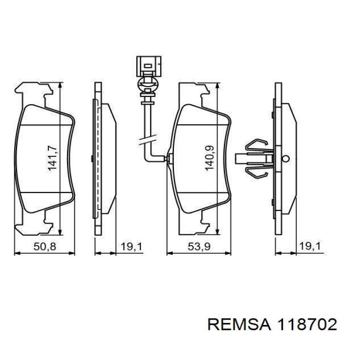 Comprar 118702 Remsa Pastillas de freno traseras