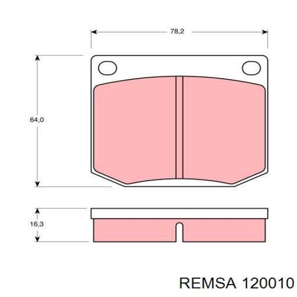 120010 Remsa Pastillas delanteras