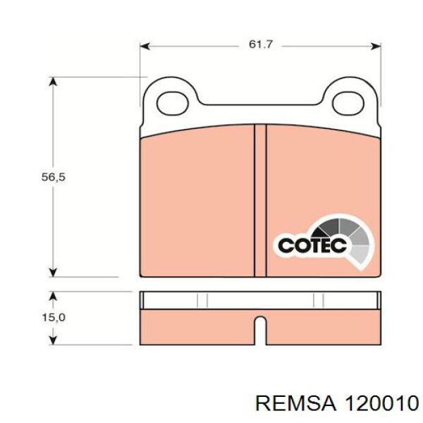 Pastillas freno delanteras Remsa 120010 precio, desde 46,53 EUR