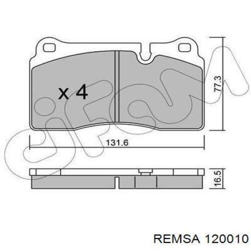 Comprar 120010 Remsa Pastillas delanteras de freno
