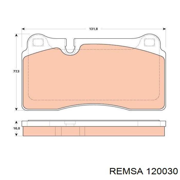 Comprar 120030 Remsa Pastillas delanteras de freno