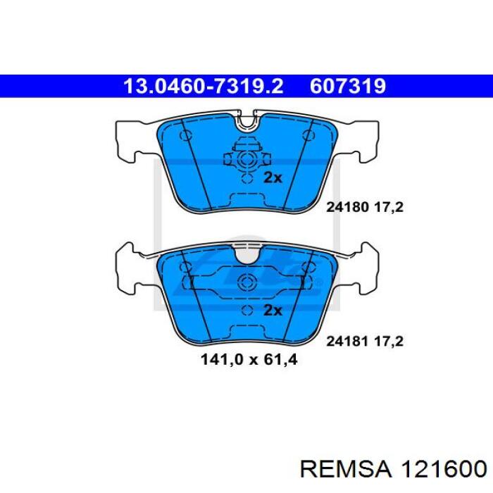 Pastillas traseras Mercedes A1644201020