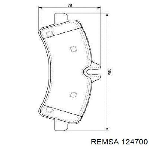 Pastillas traseras de freno Remsa 124700 precio, desde 36,98 EUR