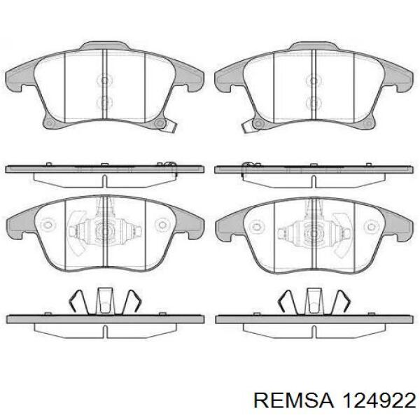 Comprar 124922 Remsa Pastillas delanteras de freno