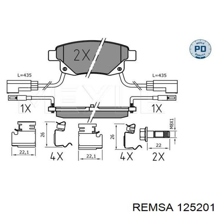 Pastillas traseras de freno Remsa 125201 precio, desde 31,34 EUR