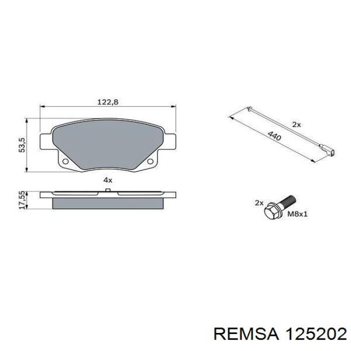 Comprar 125202 Remsa Pastillas de freno traseras