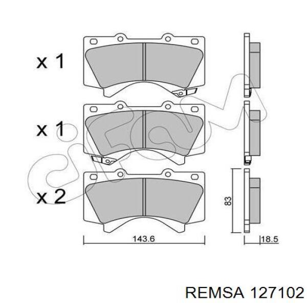 Comprar 127102 Remsa Pastillas delanteras de freno