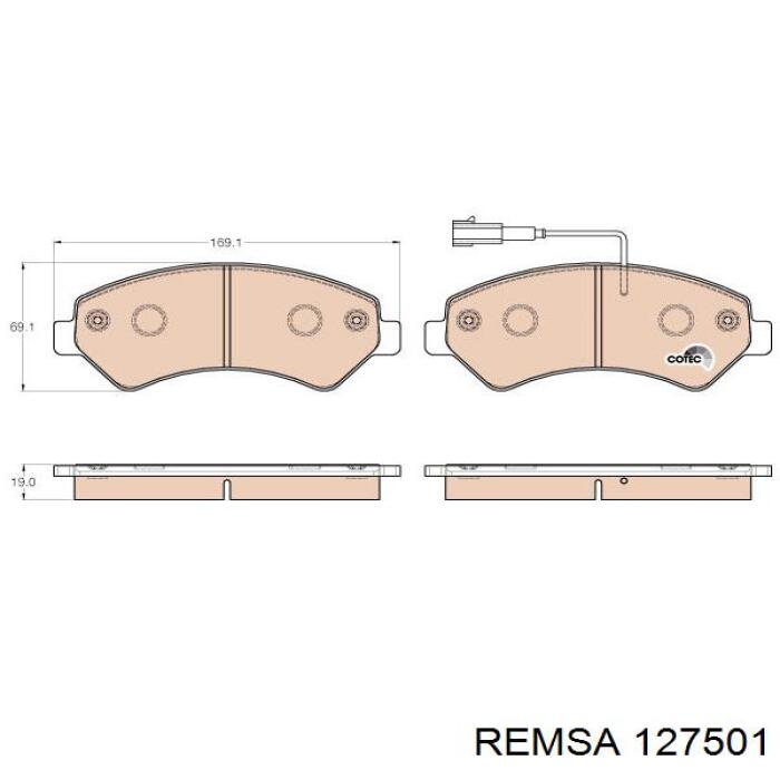 Comprar 127501 Remsa Pastillas delanteras de freno