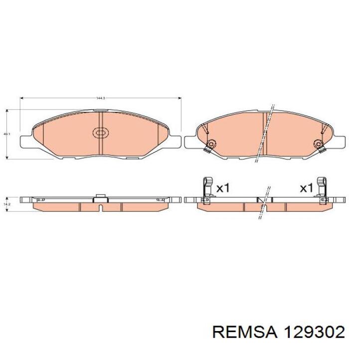 Comprar 129302 Remsa Pastillas delanteras de freno