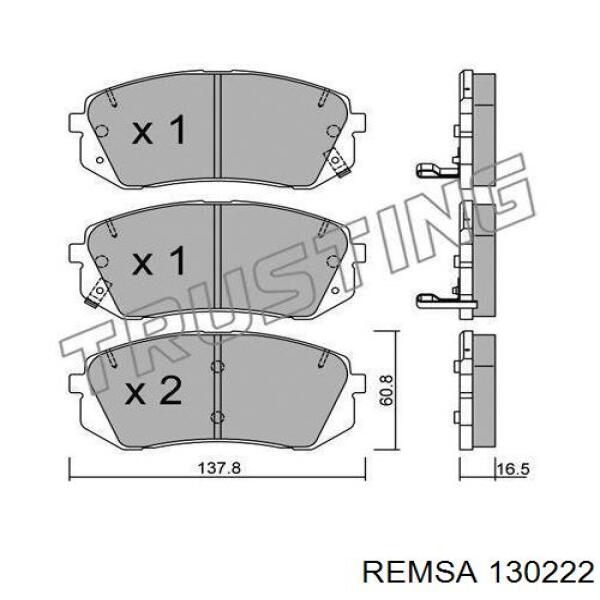 Comprar 130222 Remsa Pastillas delanteras de freno