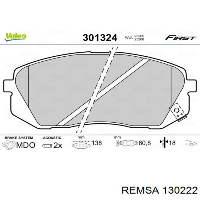 130222 Remsa Pastillas delanteras