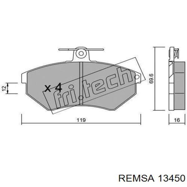 13450 Remsa pastillas de freno delanteras