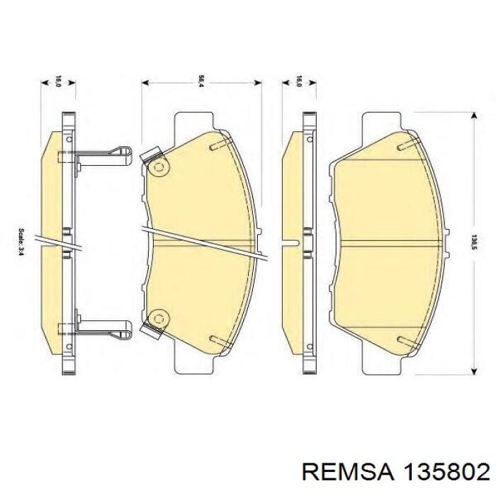 Comprar 135802 Remsa Pastillas delanteras de freno