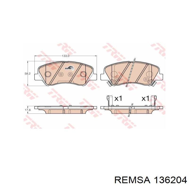 Comprar 136204 Remsa Pastillas de freno traseras