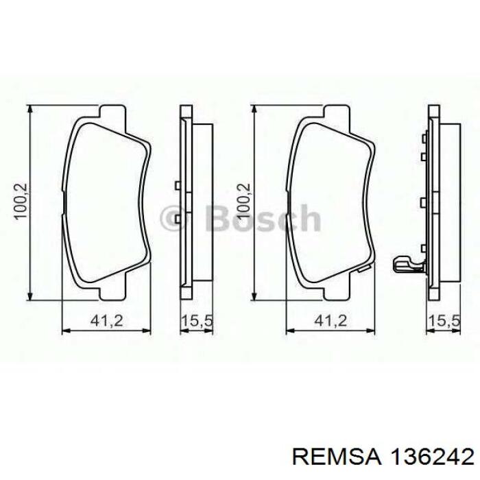 Comprar 136242 Remsa Pastillas de freno traseras