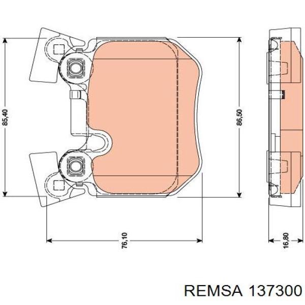 1373.00 Remsa pastillas de freno traseras