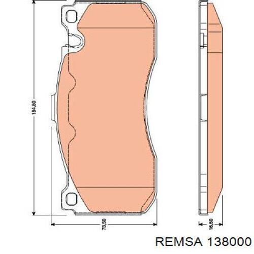 138000 Remsa pastillas de freno delanteras