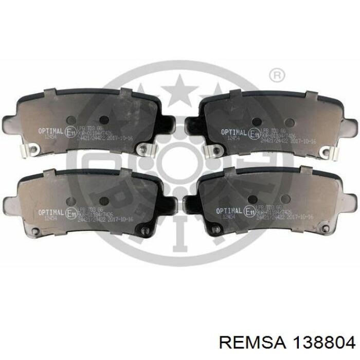 138804 Remsa Pastillas freno traseras