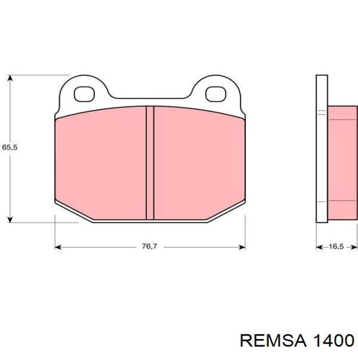 1400 Remsa pastillas de freno delanteras